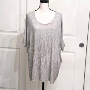 Daydreamer LA Women’s Gray Oversized Loose Fitting Blouse Shirt, One Size